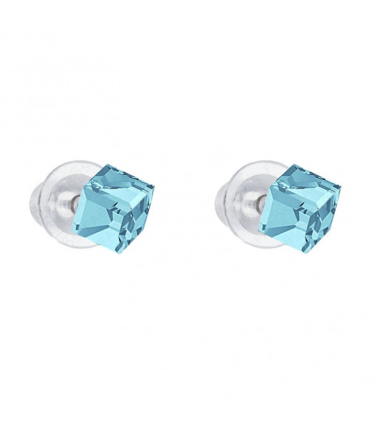 Boucles d'Oreilles Aigue Marine 5 mn Crystals From Swarovski® 5395-10-Rh
