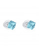 Boucles d'Oreilles Aigue Marine 5 mn Crystals From Swarovski® 5395-10-Rh