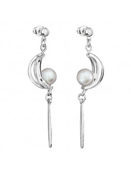 Boucles d'Oreilles Perles Irisées Crystals From Swarovski® 6635-03-Rh