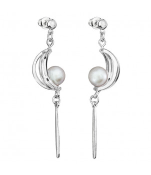 Boucles d'Oreilles Perles Irisées Crystals From Swarovski® 6635-03-Rh