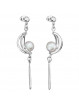 Boucles d'Oreilles Perles Irisées Crystals From Swarovski® 6635-03-Rh