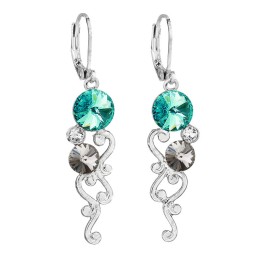 Boucles d'Oreilles Liana Turquoise Crystals From Swarovski® 5793-52-Rh