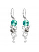 Boucles d'Oreilles Liana Turquoise Crystals From Swarovski® 5793-52-Rh