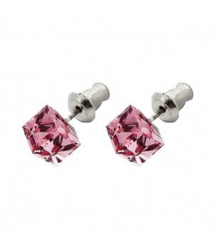 Boucles d'Oreilles Rose 6 mn Crystals From Swarovski® 1080-09-Rh