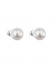 Boucles d'Oreilles Perle Blanche 8 mn Crystals From Swarovski® 6976-02-Rh