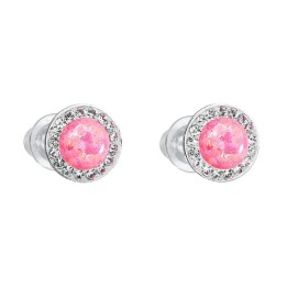 Boucles d'Oreilles Rose Opale Crystals From Swarovski® 6984-06-Rh