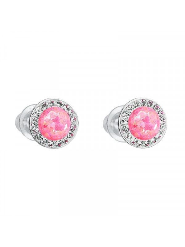 Boucles d'Oreilles Rose Opale Crystals From Swarovski® 6984-06-Rh