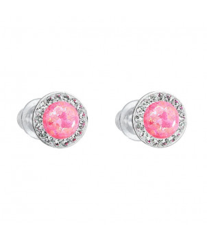 Boucles d'Oreilles Rose Opale Crystals From Swarovski® 6984-06-Rh