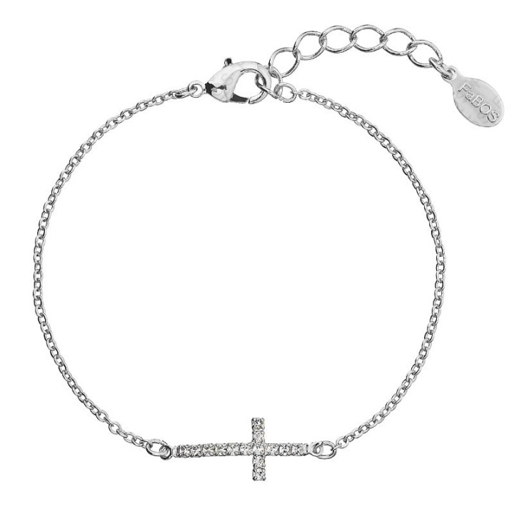 Bracelet Croix Crystals From Swarovski® 1465-02-Rh
