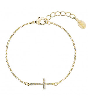 Bracelet Croix Crystals plaqué or From Swarovski® 1465-02-Au – BIJOUX FANTAISIE JAULNES 77