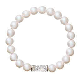 Bracelet perles blanches From Swarovski® 1445-03-Rh