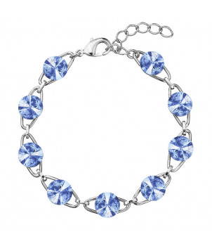 Bracelet Rivoli 8 mn bleu From Swarovski® 0932-17-Rh
