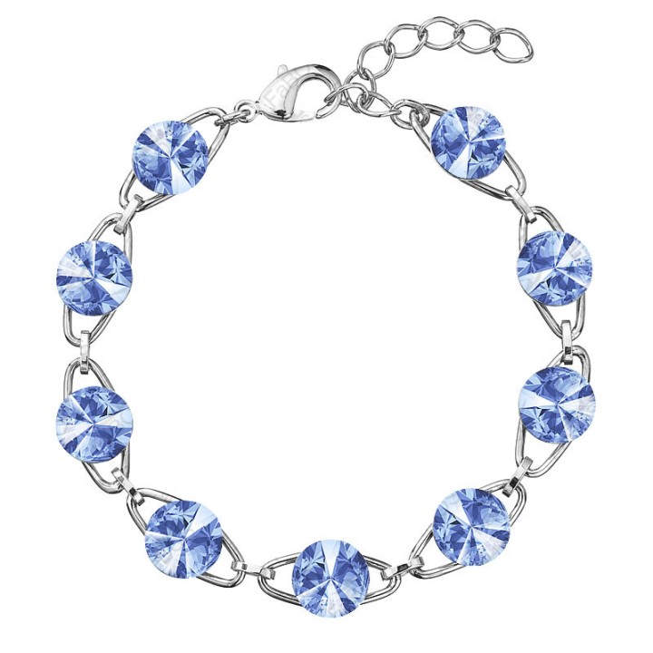 Bracelet Rivoli 8 mn bleu From Swarovski® 0932-17-Rh