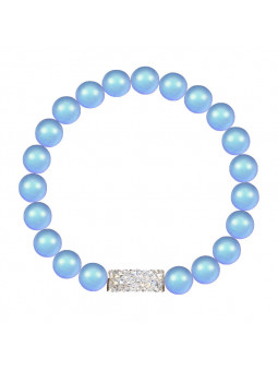 Bracelet Perles bleues From Swarovski® 1445-04-Rh