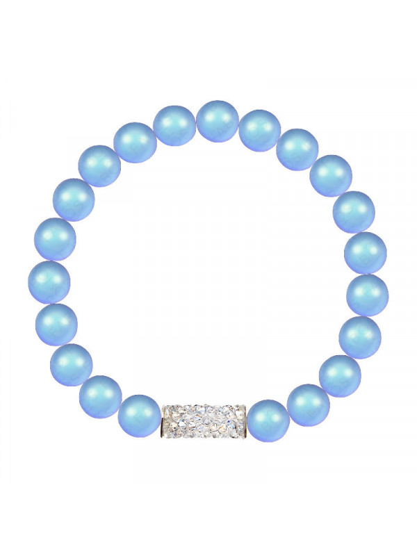 Bracelet Perles bleues From Swarovski® 1445-04-Rh