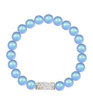 Bracelet Perles bleues From Swarovski® 1445-04-Rh