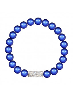 Bracelet Perles bleues foncées From Swarovski® 1445-05-Rh