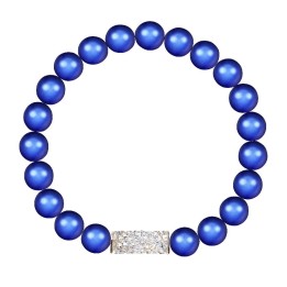 Bracelet Perles bleues foncées From Swarovski® 1445-05-Rh
