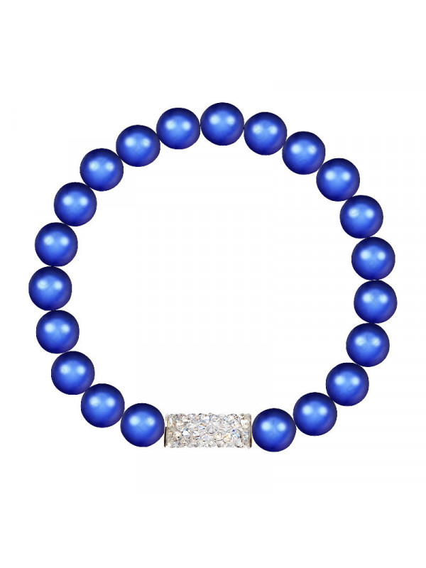 Bracelet Perles bleues foncées From Swarovski® 1445-05-Rh