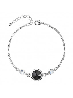 Bracelet Rivoli Jet From Swarovski® 1118-16-Rh