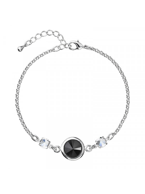 Bracelet Rivoli Jet From Swarovski® 1118-16-Rh