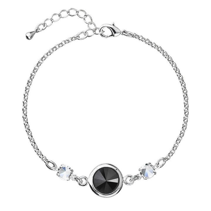 Bracelet Rivoli Jet From Swarovski® 1118-16-Rh