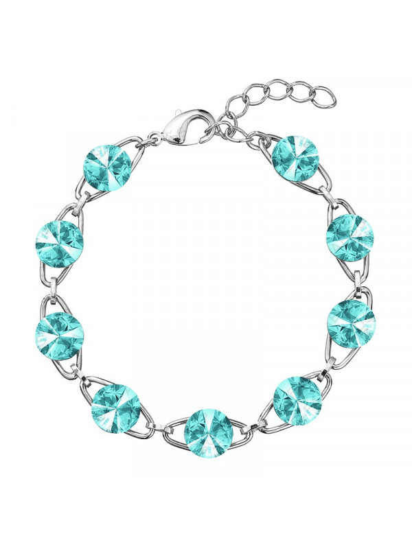 Bracelet Rivoli Turquoise 8 mn From Swarovski® 0932-21-Rh