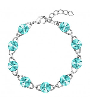 Bracelet Rivoli Turquoise 8 mn From Swarovski® 0932-21-Rh – BIJOUX FANTAISIE DAMMARTIN-SUR-TIGEAUX 77