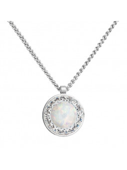 Collier Opale blanche From Swarovski® 6383-04-Rh