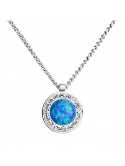 Collier Opale bleue From Swarovski® 6383-03-Rh