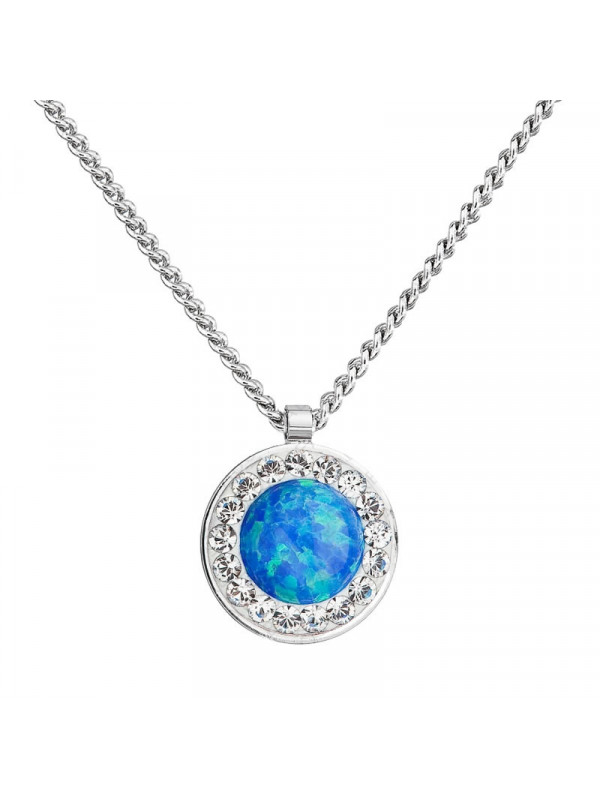 Collier Opale bleue From Swarovski® 6383-03-Rh