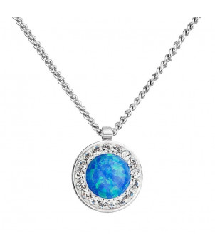 Collier Opale bleue From Swarovski® 6383-03-Rh