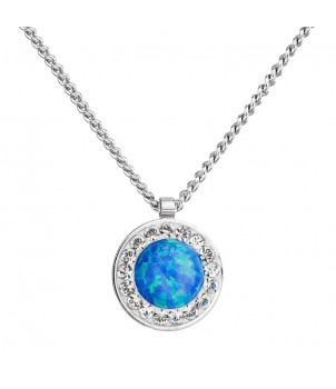 Collier Opale bleue From Swarovski® 6383-03-Rh – BIJOUX FANTAISIE HÉRICY 77