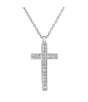 Collier Croix From Swarovski® 6056-02-Rh – BIJOUX FANTAISIE ROUSSILLON 38