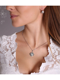 Collier Carré Magique Cristal From Swarovski® 6327-02-Rh