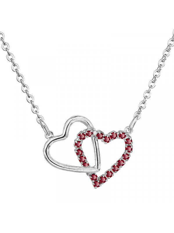 Collier coeur rouge Cristal From Swarovski® 6178-03-Rh