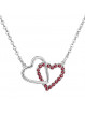 Collier coeur rouge Cristal From Swarovski® 6178-03-Rh