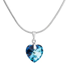 Collier Coeur Bleu Bermudes Cristal From Swarovski® 4884-06-Rh