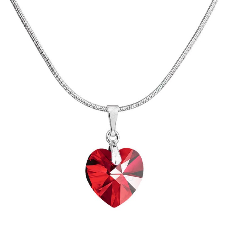 Collier Coeur Siam Cristal From Swarovski® 4884-03-Rh
