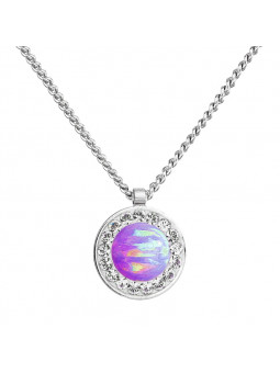 Collier Opale Violet Cristal From Swarovski® 6383-05-Rh