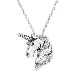 Collier Licorne Cristal From Swarovski® 0437-03-Rh