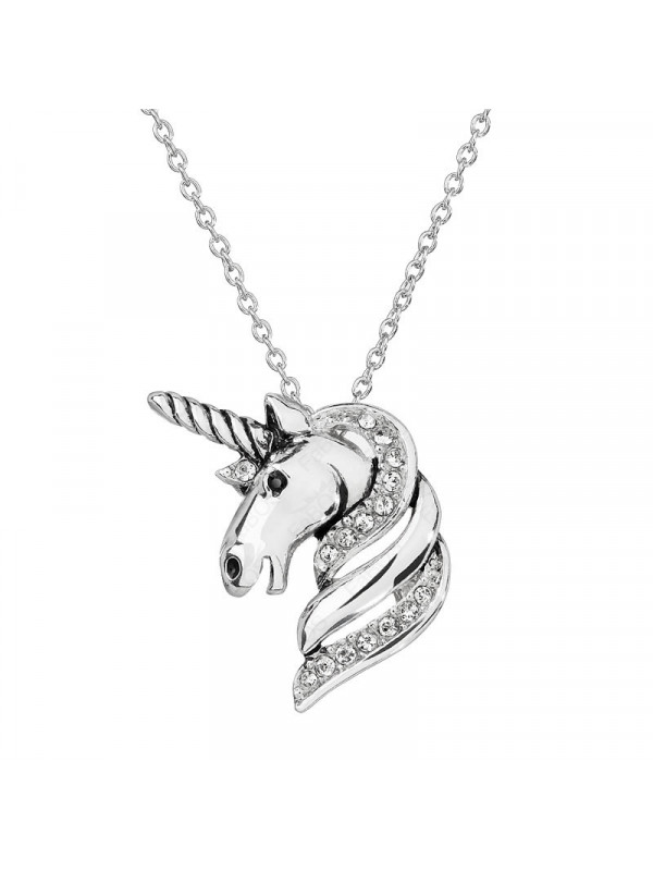 Collier Licorne Cristal From Swarovski® 0437-03-Rh