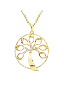 Collier Arbre de Vie plaqué Or Cristal From Swarovski® 6291-02-Au