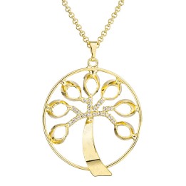 Collier Arbre de Vie plaqué Or Cristal From Swarovski® 6291-02-Au