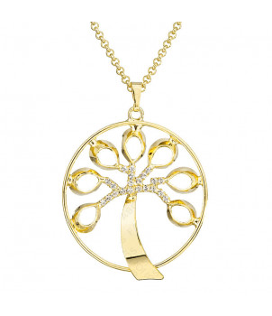 Collier Arbre de Vie plaqué Or Cristal From Swarovski® 6291-02-Au