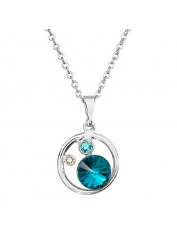 Collier Bleu Cristal From Swarovski® 6177-04-Rh