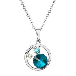 Collier Bleu Cristal From Swarovski® 6177-04-Rh