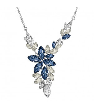 Collier Feuille Bleue Cristal From Swarovski® 6016-03-Rh – BIJOUX FANTAISIE MONESTIER-D'AMBEL 38