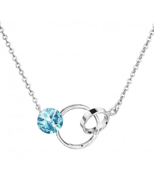 Collier Anneaux Aigue Marine Cristal From Swarovski® 6175-12-Rh – BIJOUX FANTAISIE BELLOT 77
