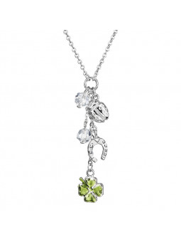 Collier Pompom Lucky Cristal From Swarovski® 6078-02-Rh